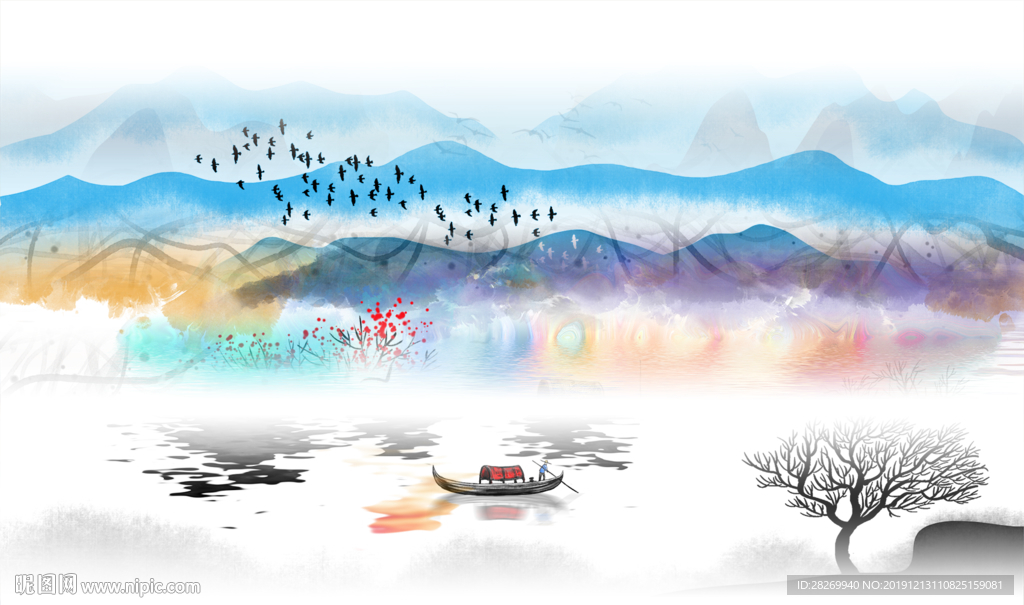 山水壁画