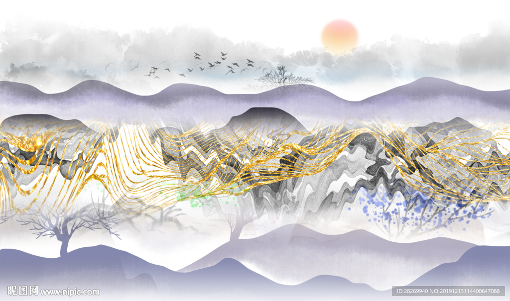 山水壁画