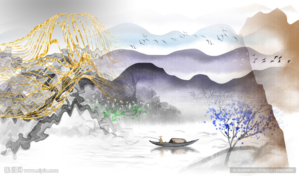 山水壁画