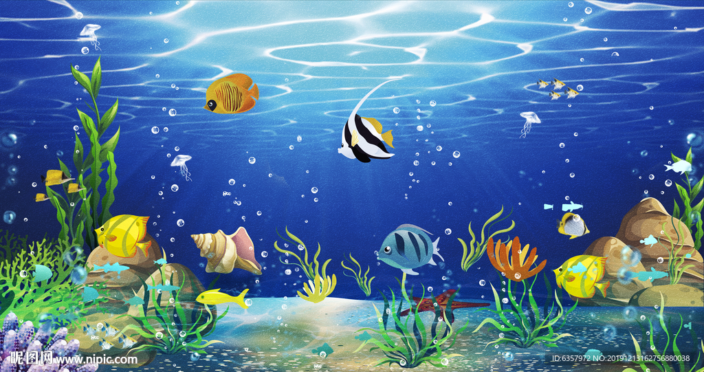 海底世界 卡通鱼