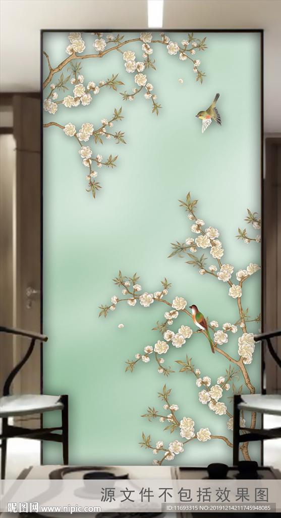 手绘花鸟