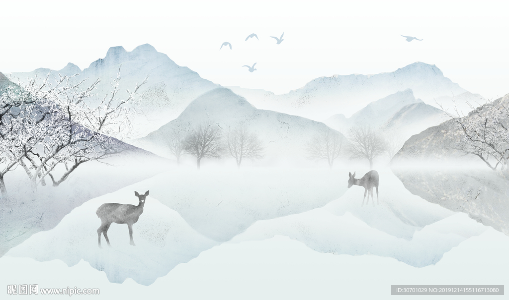 山水鹿