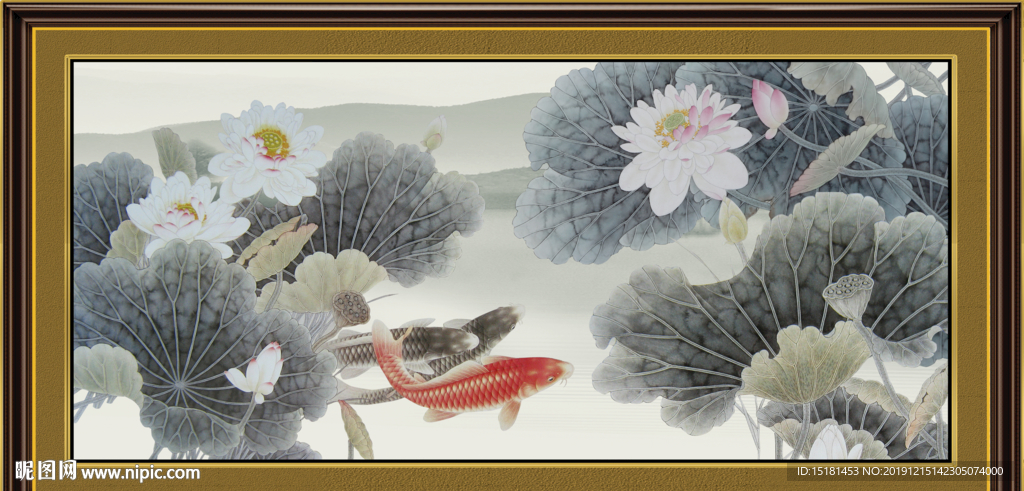 国画荷花