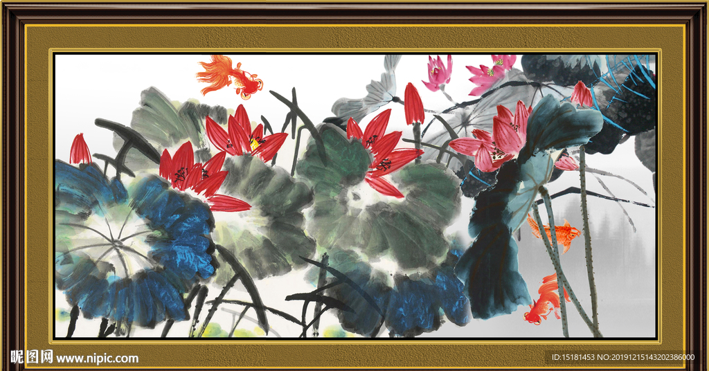 国画荷花