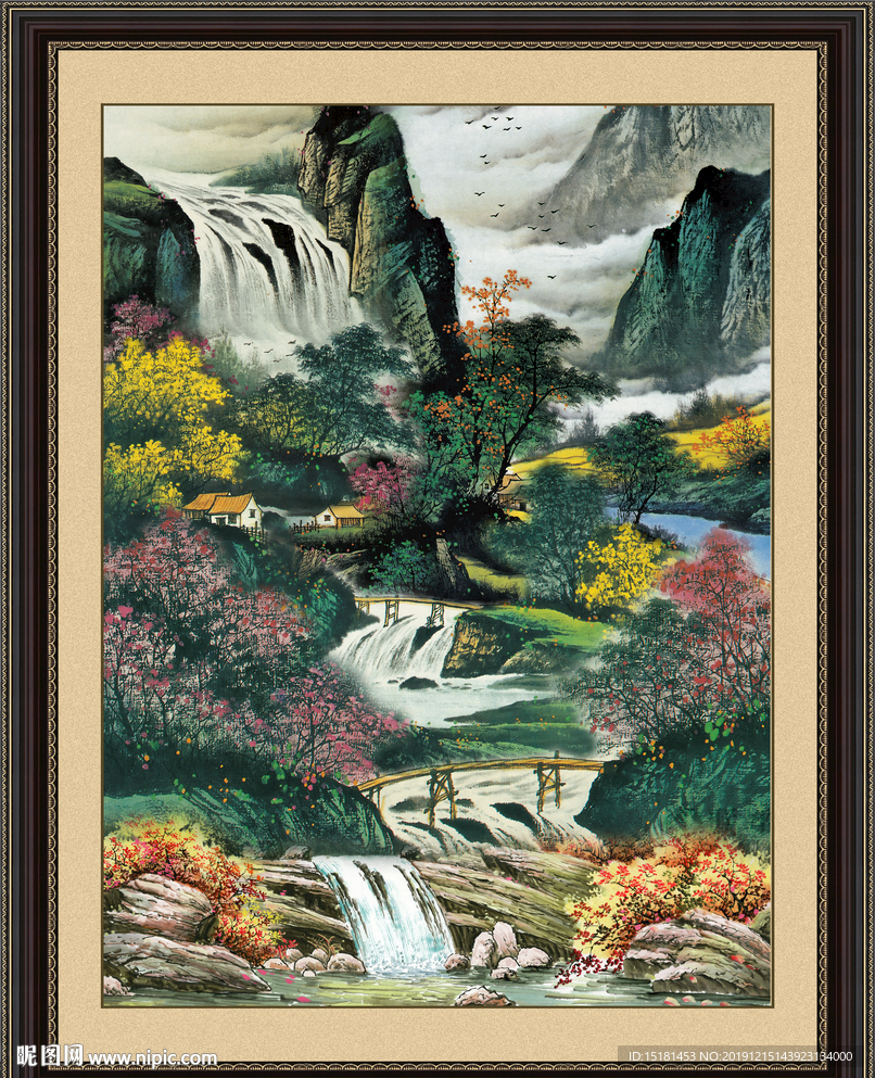 国画 国画山水 国画水墨画 山