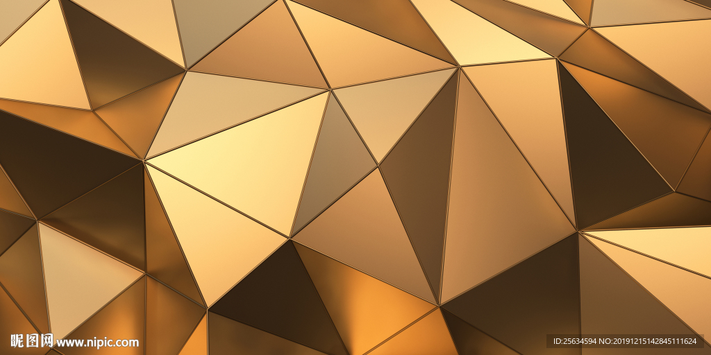 金色多边形图形