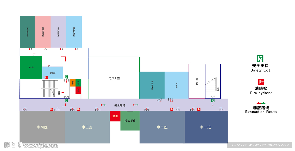 幼儿园安全疏散图