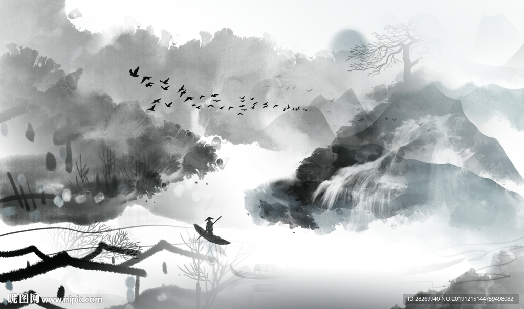 新中式无框画
