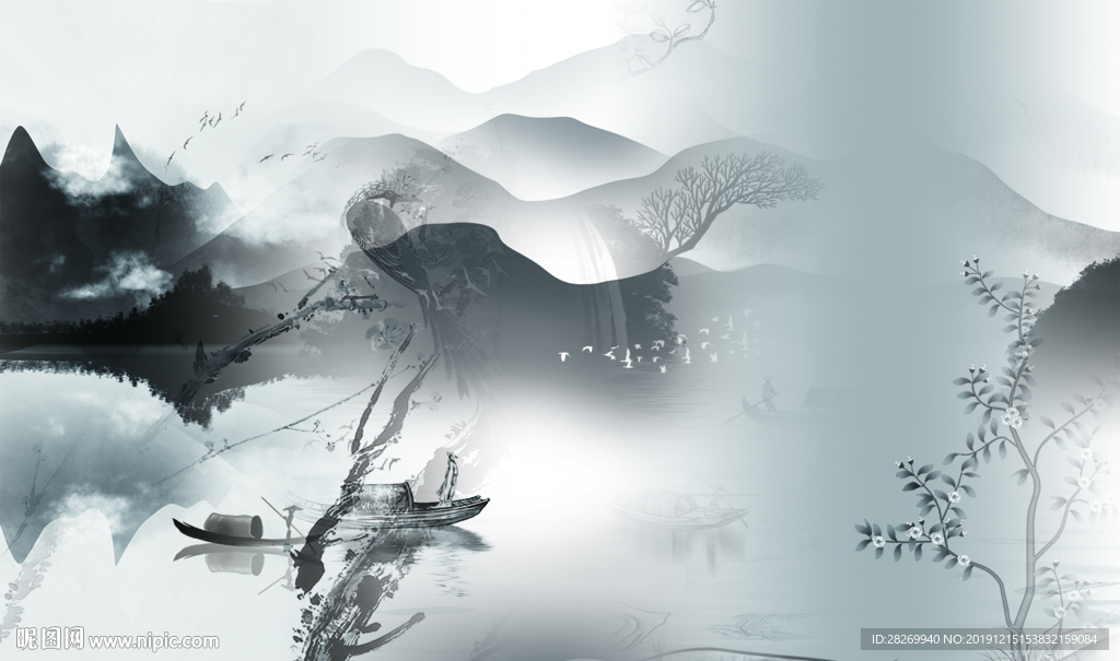 抽象山水