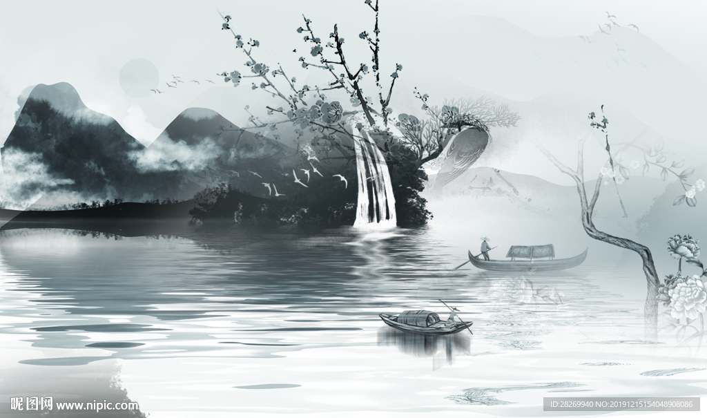 抽象山水