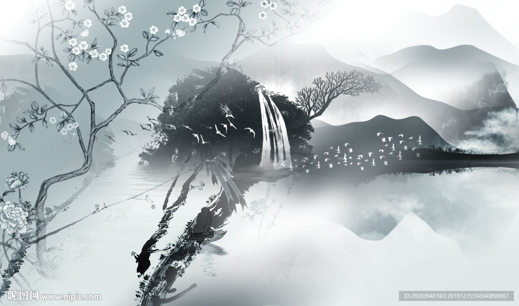 抽象山水