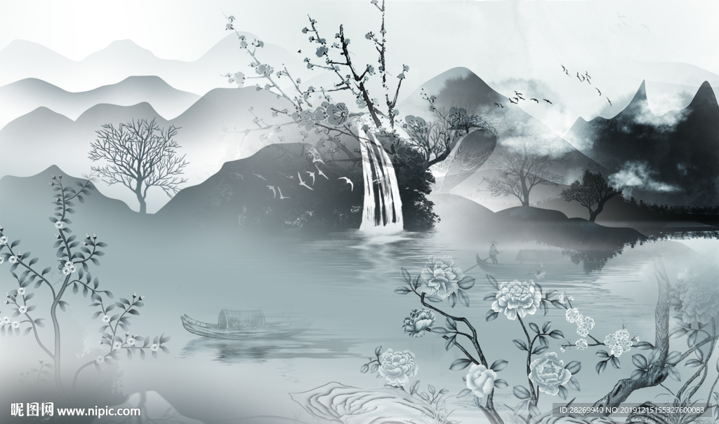 抽象山水
