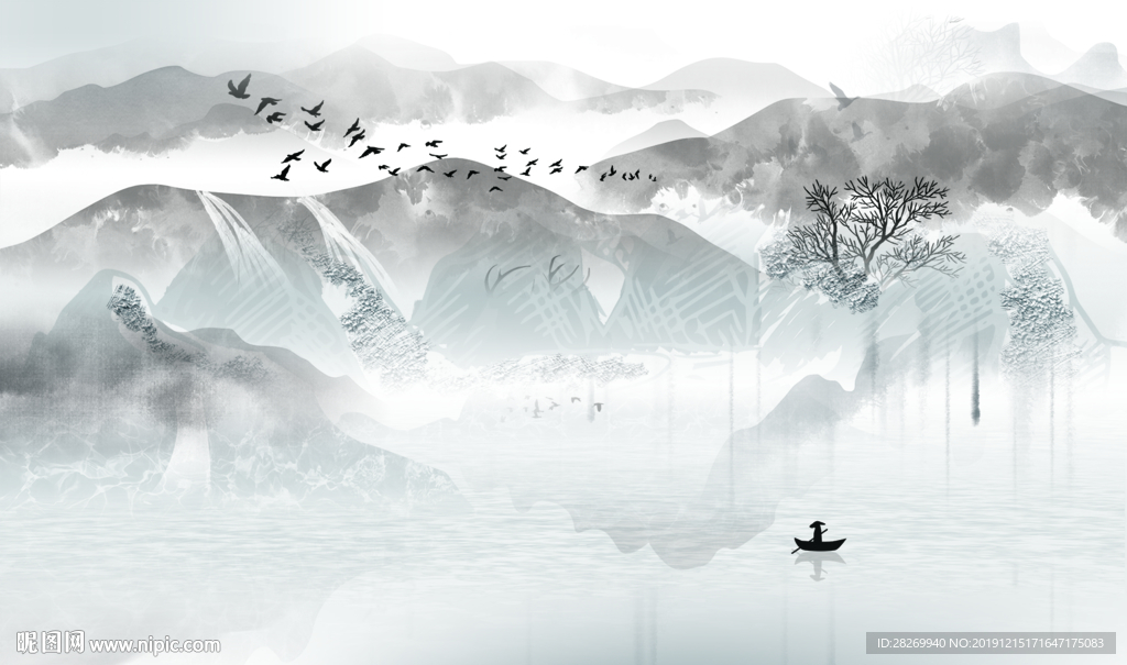 简单山水画