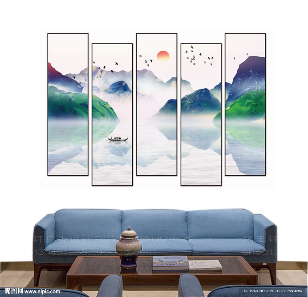 抽象山水画  风景画 水墨山水