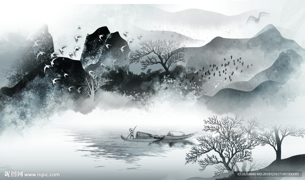 新中式水墨画