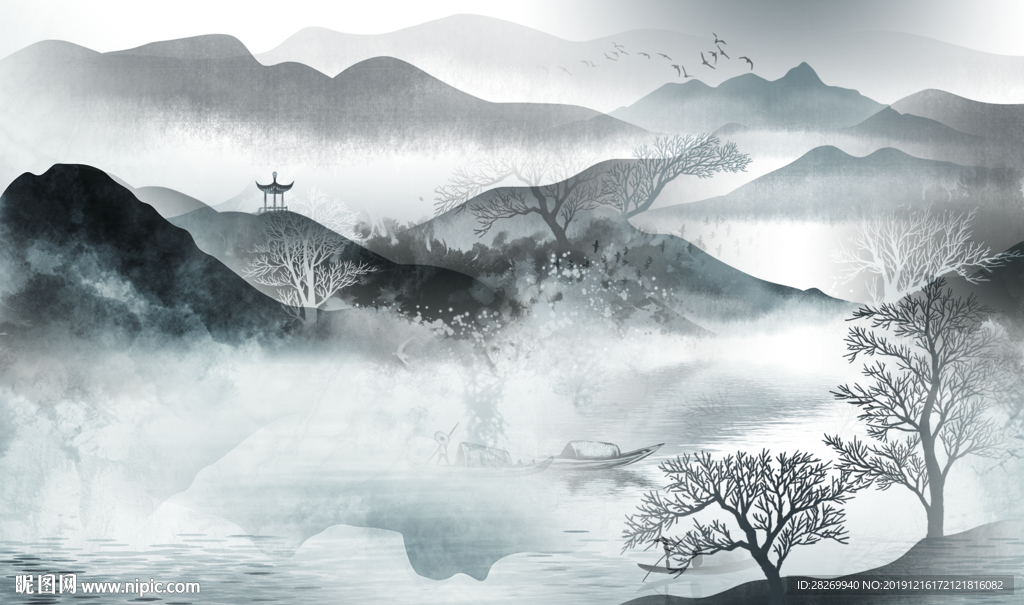 新中式水墨画