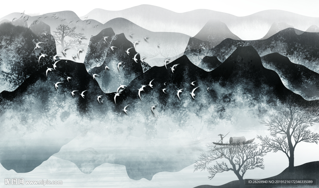 新中式水墨画