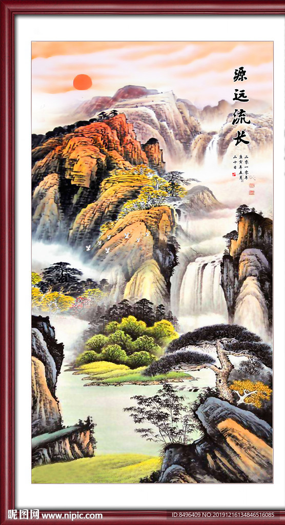 竖幅国画