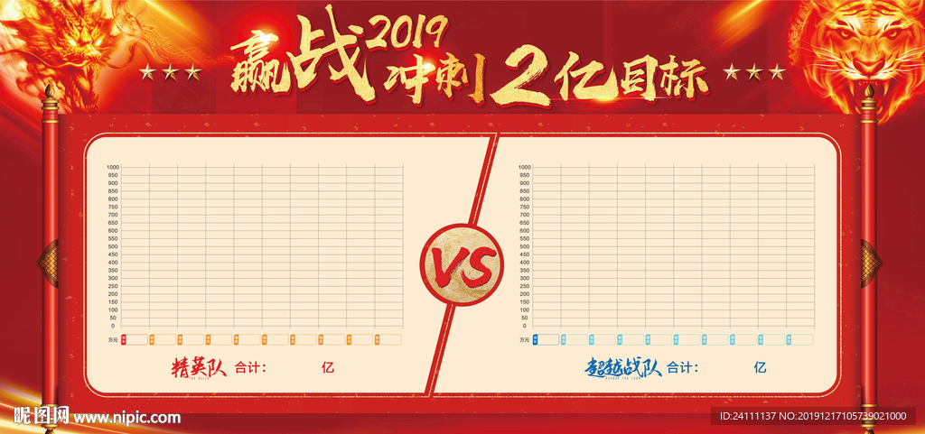 地产年终龙虎榜红色喜庆竞争