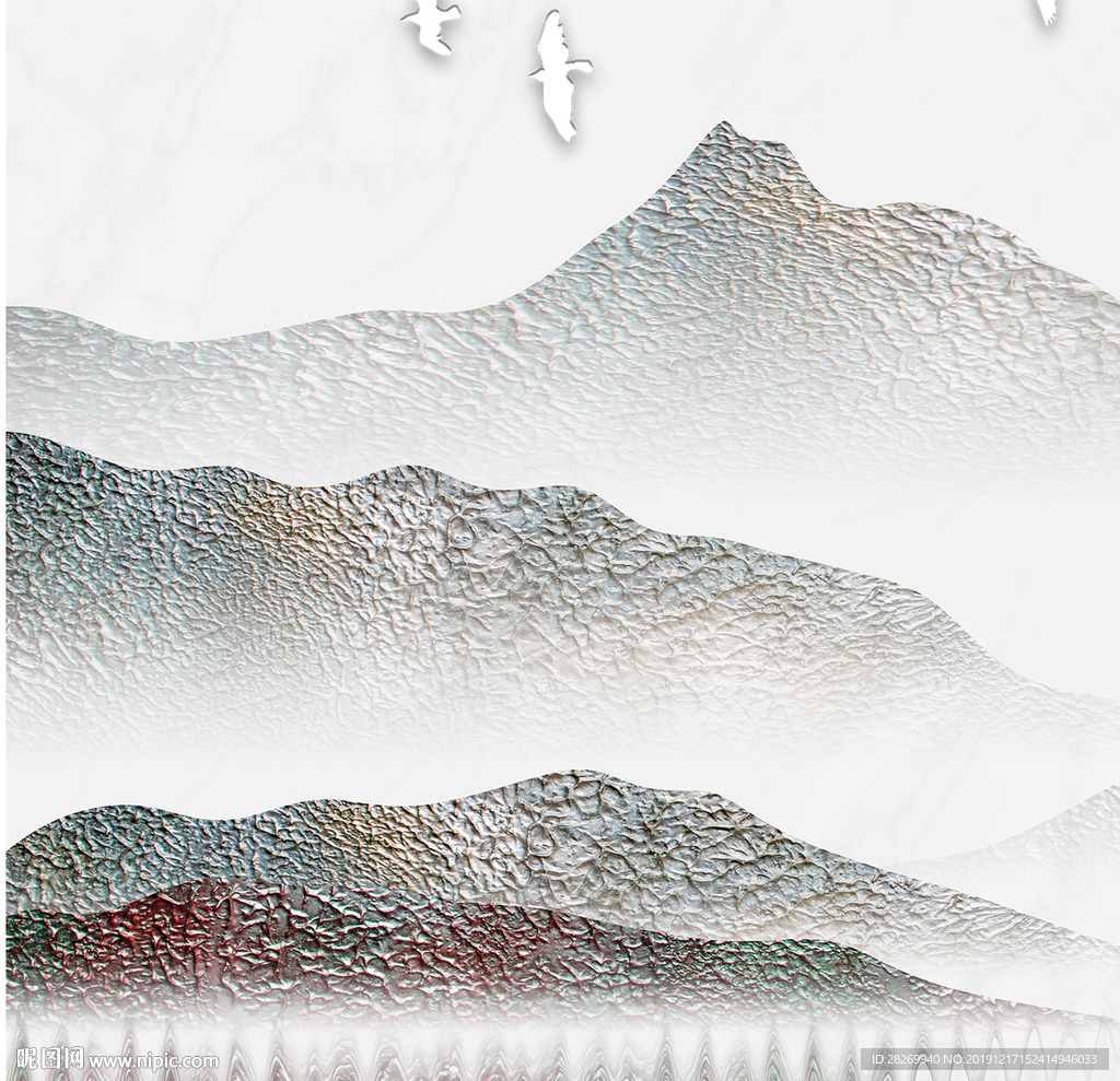 抽象水墨山
