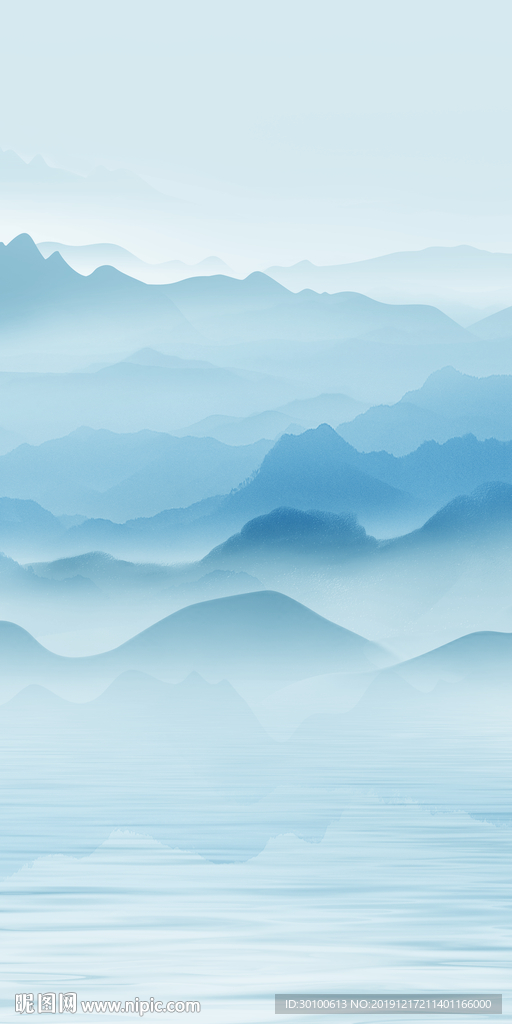 意境山水玄关新画 tif分层
