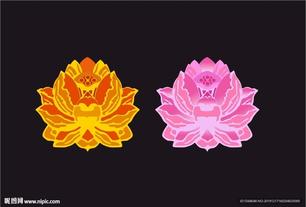 矢量荷花