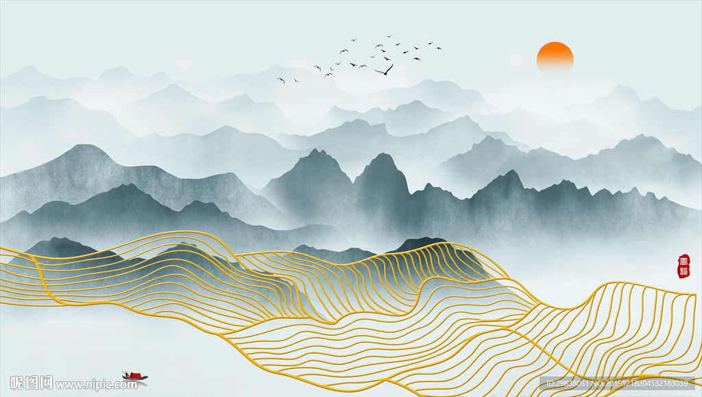 抽象山水画