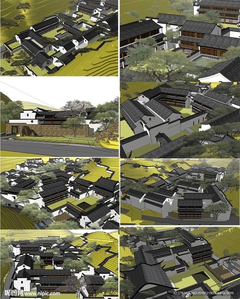别墅民宿模型