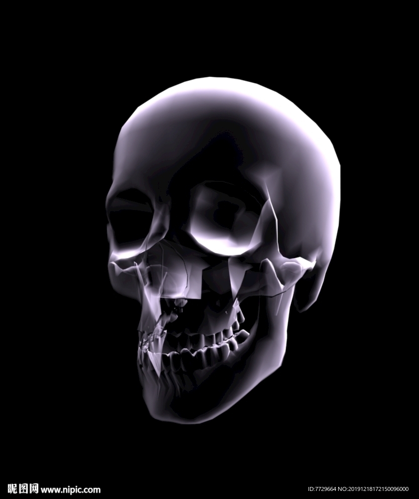 骷髅头3d模型源文件
