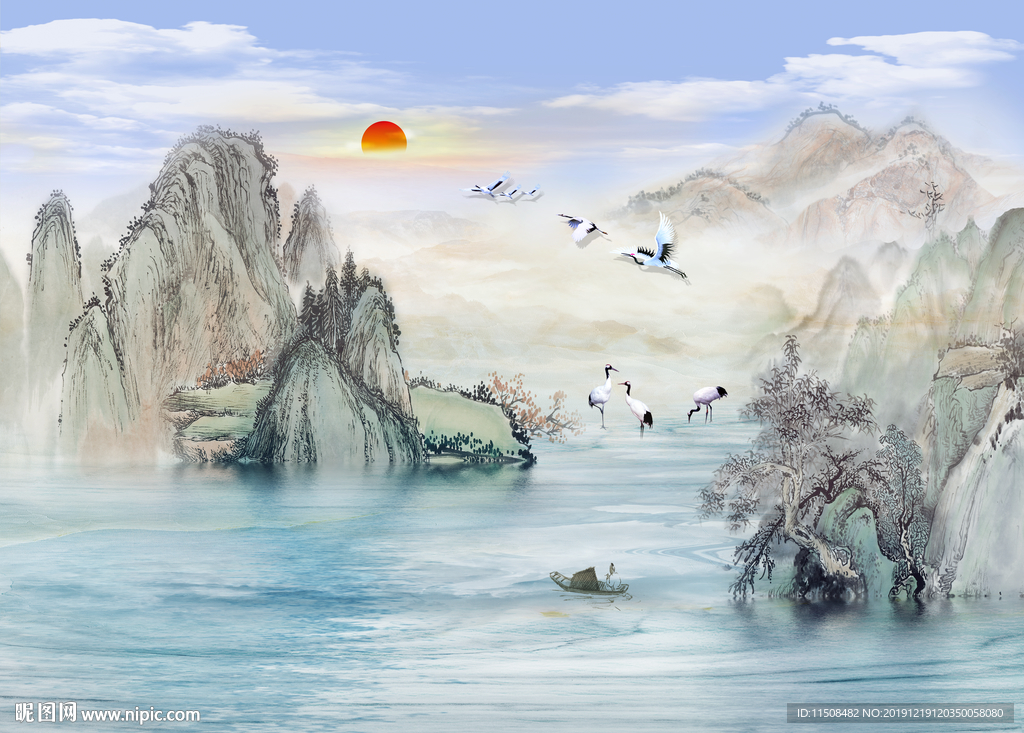 流水生财大理石纹