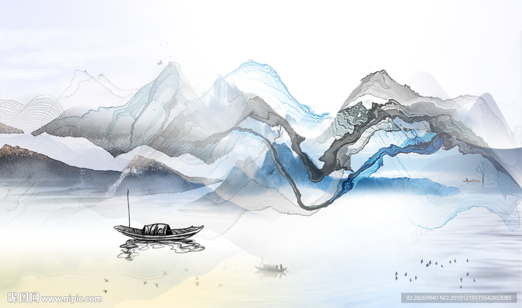 抽象山水背景
