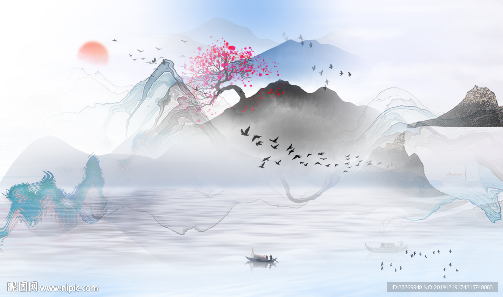 抽象山水