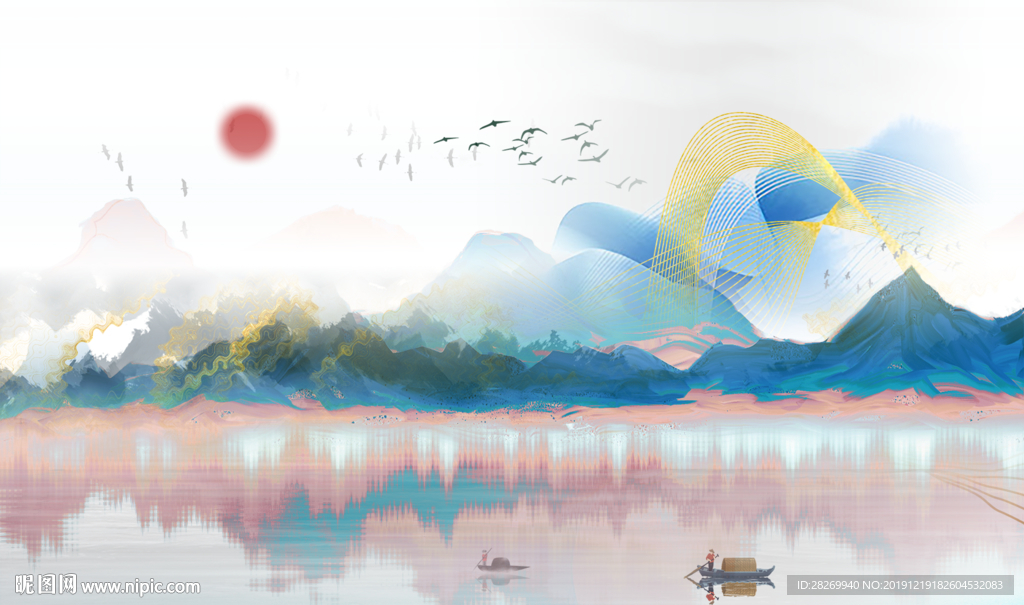 抽象山水