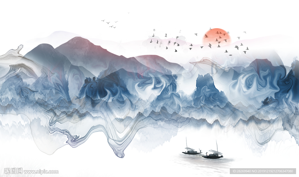 抽象山水