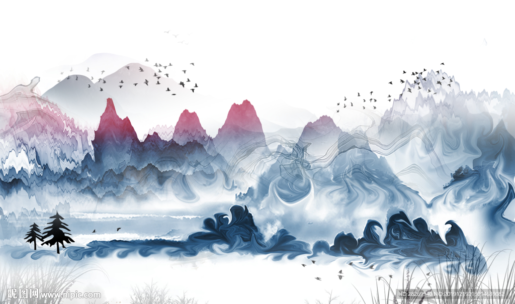 抽象山水