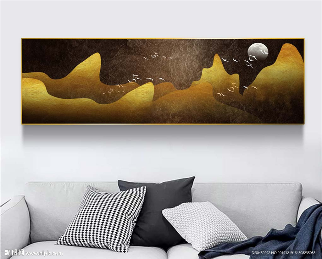 抽象山水装饰画