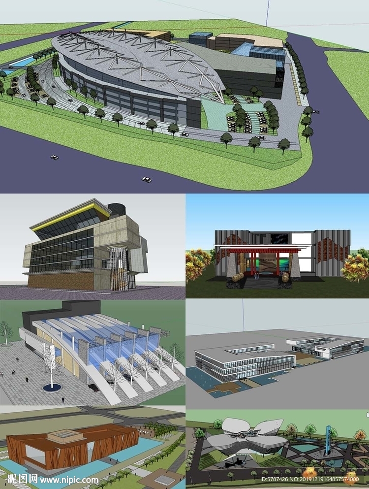 展览馆建筑模型