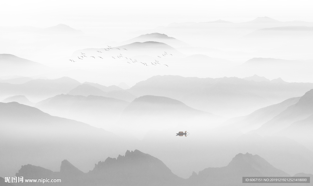 水墨山水画