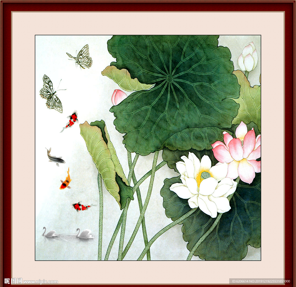 国画荷花