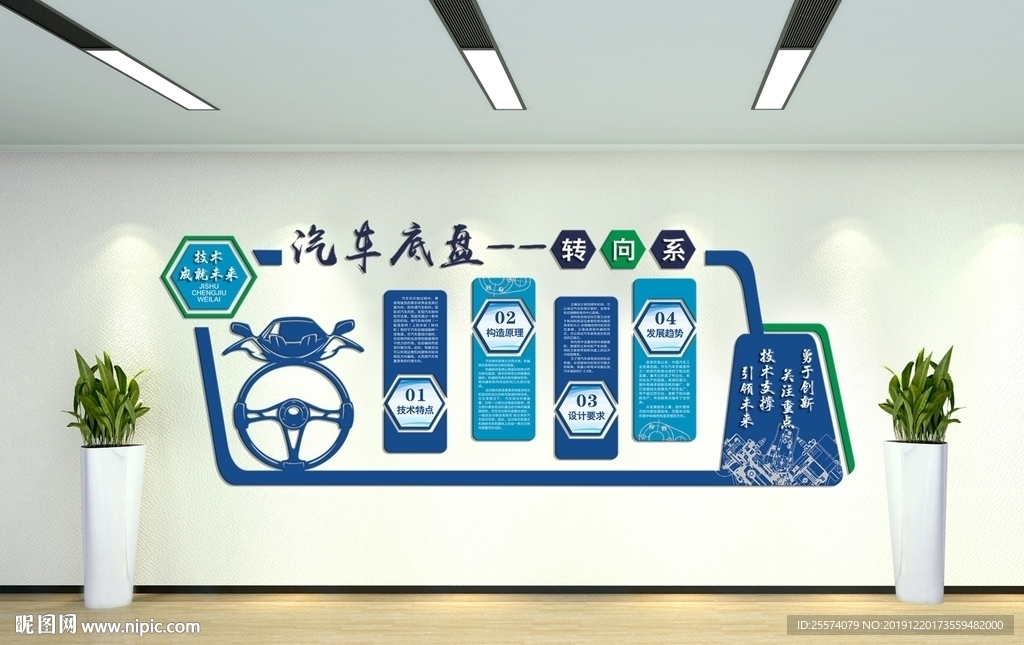 汽车底盘转向系文化墙