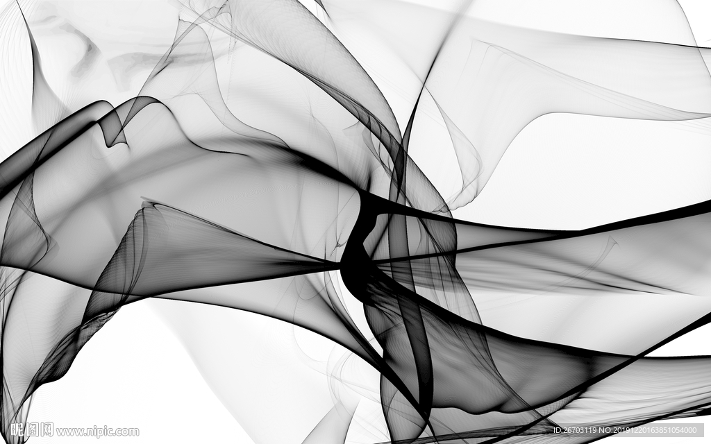 新款意境抽象烟雾山水电视背景墙