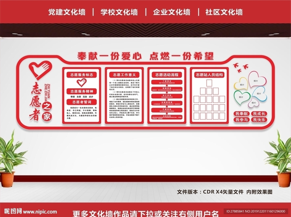 志愿者展板