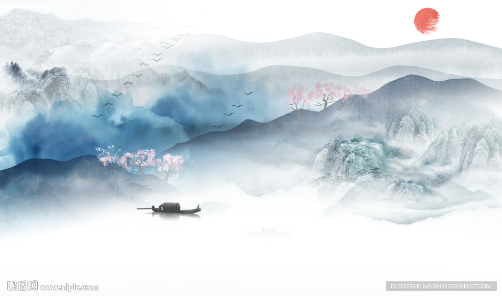 抽象山水