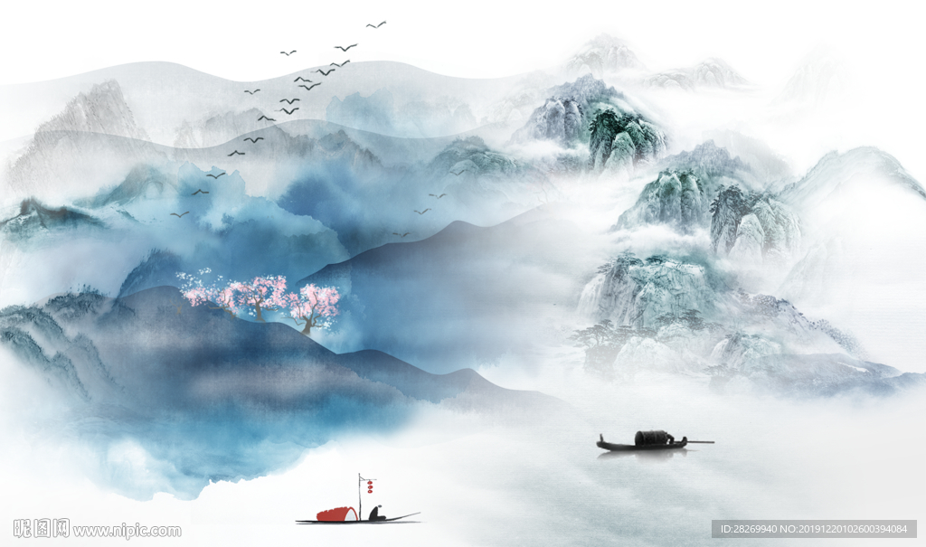 山水壁画