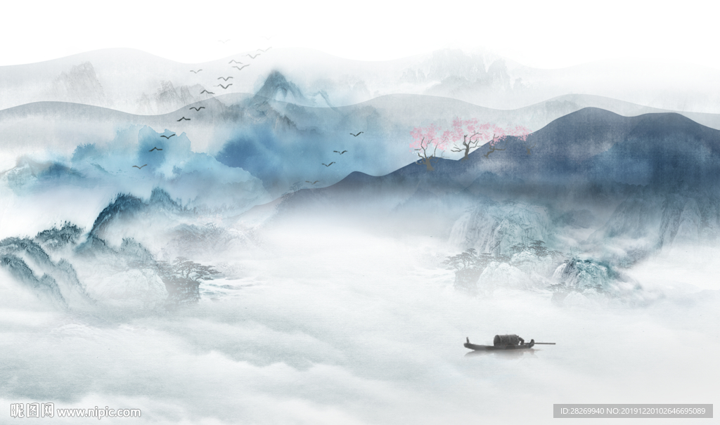 山水壁画