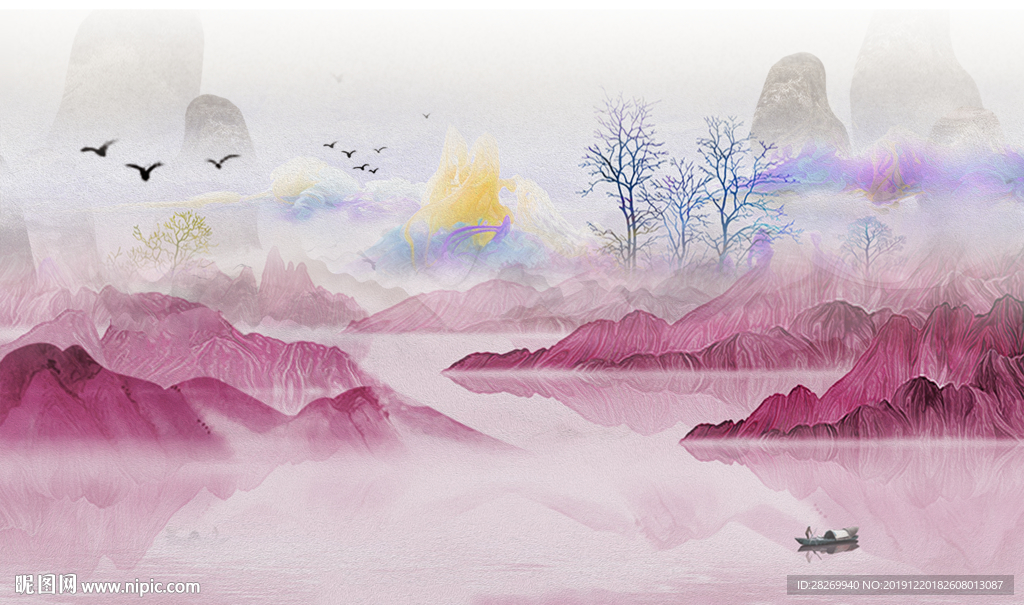 抽象山水背景