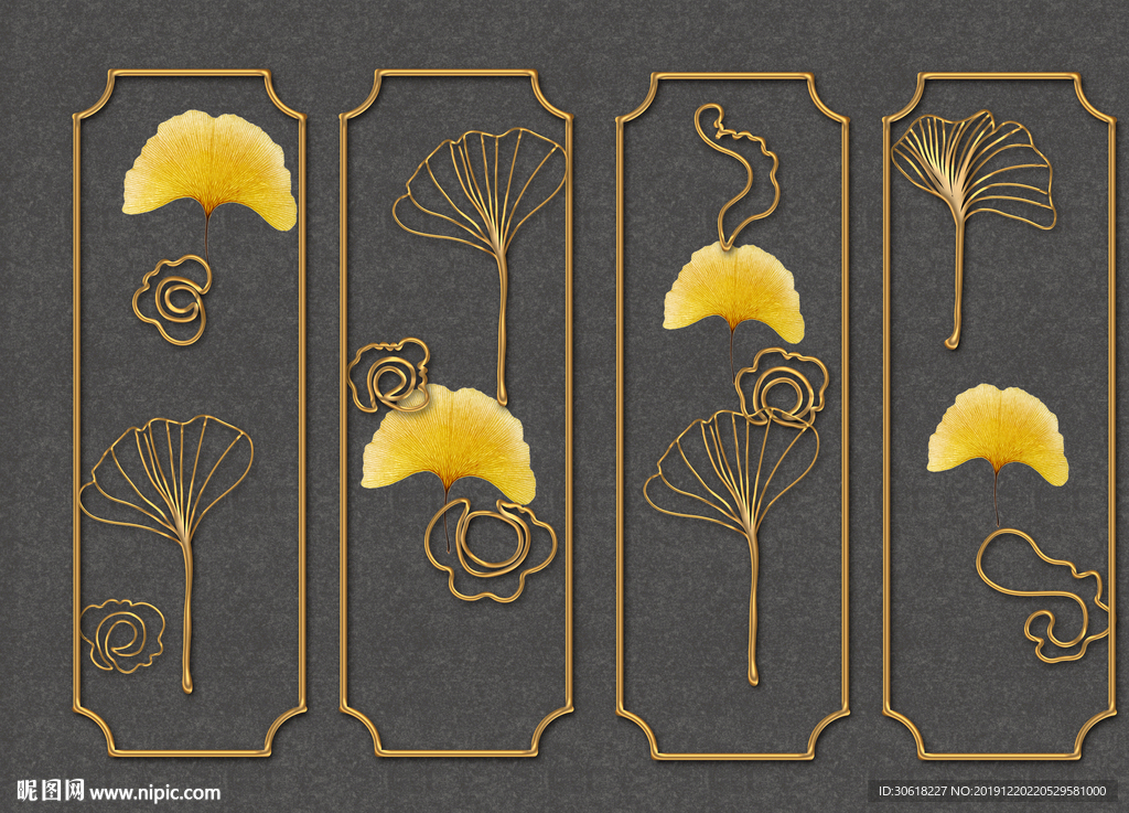 北欧轻奢背景装饰画