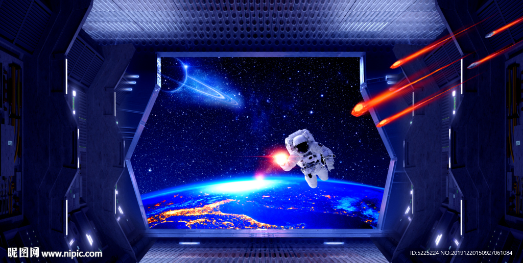 宇宙太空星球背景墙