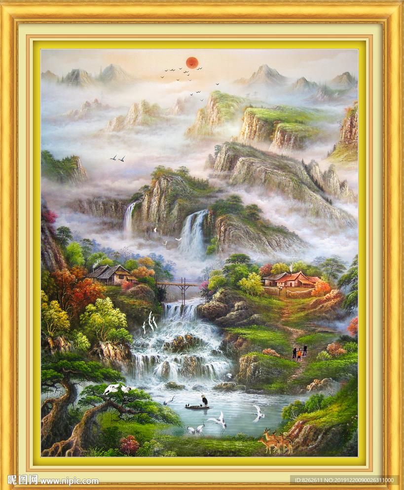 油画山水