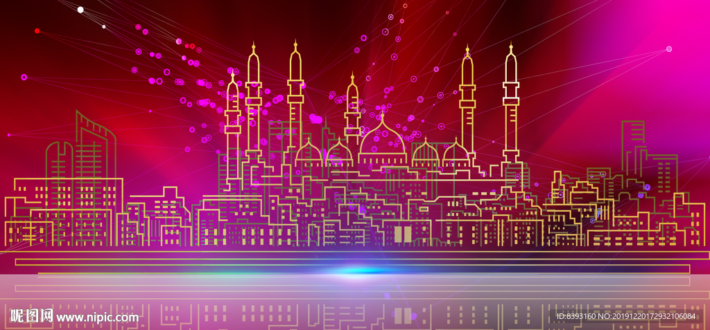 智能城市装饰画